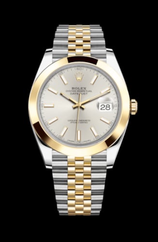 Rolex Datejust 41 Rolesor Yellow Smooth / Jubilee / Silver