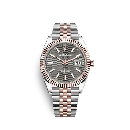 Rolex Datejust 41 Rolesor Everose - Fluted / Jubilee / Slate - Fluted