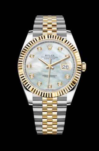Rolex Datejust 41 Rolesor Yellow Fluted / Jubilee / MOP - Diamond