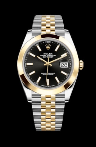 Rolex Datejust 41 Rolesor Yellow Smooth / Jubilee / Black