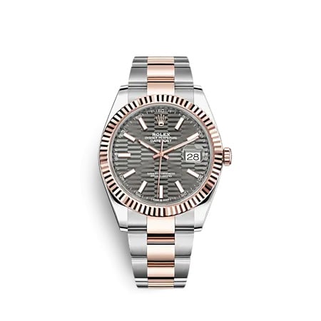Rolex Datejust 41 Rolesor Everose - Fluted / Oyster / Slate - Fluted