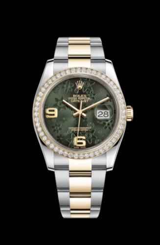 Rolex Datejust 36 Rolesor Yellow Diamond / Oyster / Green Floral
