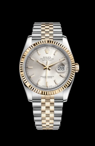 Rolex Datejust 36 Rolesor Yellow Fluted / Jubilee / Silver