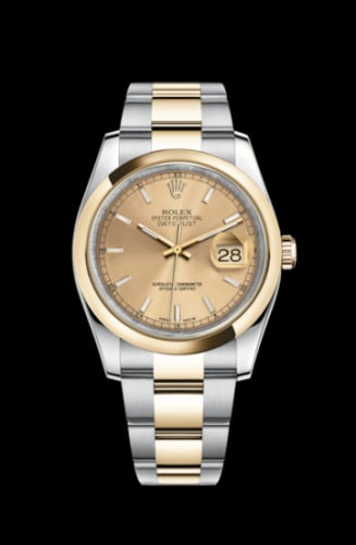 Rolex Datejust 36 Rolesor Yellow Domed / Oyster / Champagne
