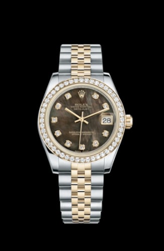 Rolex Datejust 31 Rolesor Yellow Diamond / Jubilee / Black MOP