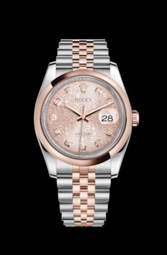 Rolex Datejust 36 Rolesor Everose Domed / Oyster / Pink Computer