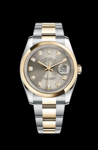 Rolex Datejust 36 Rolesor Yellow Domed / Oyster / Steel Diamonds