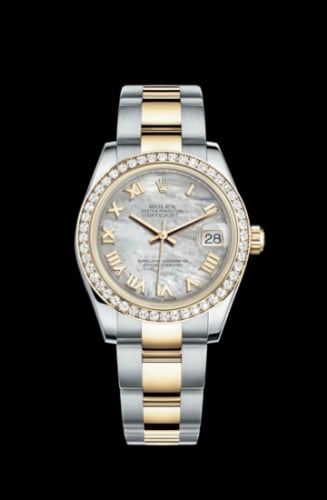 Rolex Datejust 31 Rolesor Yellow Diamond / Oyster / MOP Roman