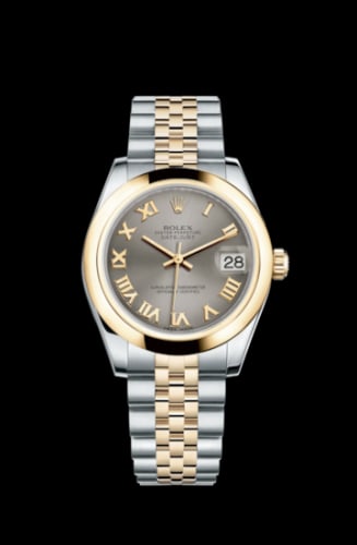 Rolex Datejust 31 Rolesor Yellow Domed / Jubilee / Steel Roman