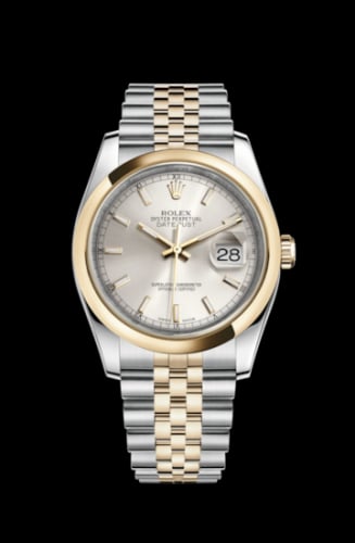 Rolex Datejust 36 Rolesor Yellow Domed / Jubilee / Silver