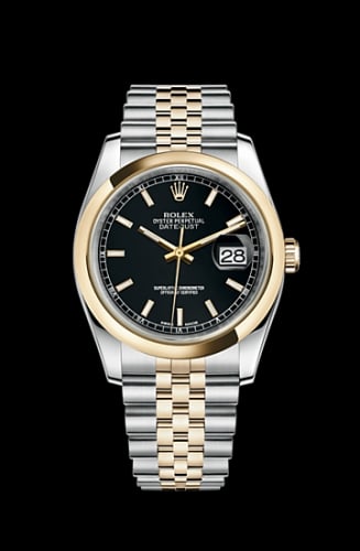 Rolex Datejust 36 Rolesor Yellow Domed / Jubilee / Black
