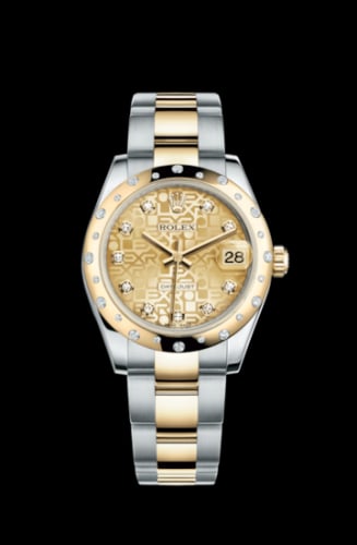Rolex Datejust 31 Rolesor Yellow Domed Diamond / Oyster / Champagne Computer