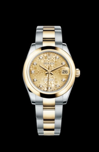 Rolex Datejust 31 Rolesor Yellow Domed / Oyster / Champagne Computer