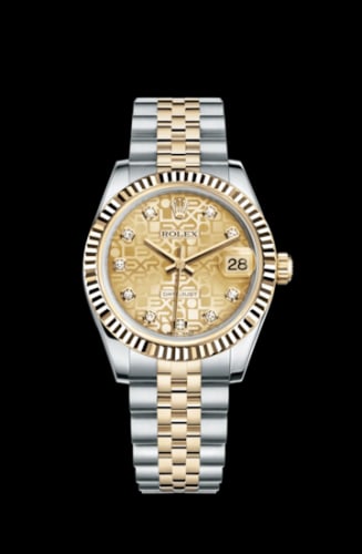 Rolex Datejust 31 Rolesor Yellow Fluted / Jubilee / Champagne Computer