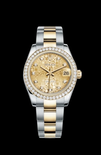 Rolex Datejust 31 Rolesor Yellow Diamond / Oyster / Champagne Computer