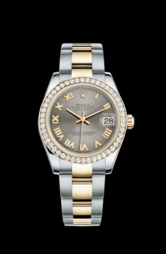 Rolex Datejust 31 Rolesor Yellow Diamond / Oyster / Steel Roman