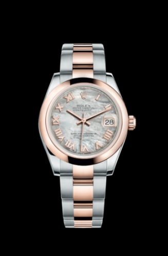 Rolex Datejust 31 Rolesor Everose Domed / Oyster / MOP Roman