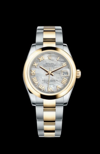 Rolex Datejust 31 Rolesor Yellow Domed / Oyster / MOP Roman