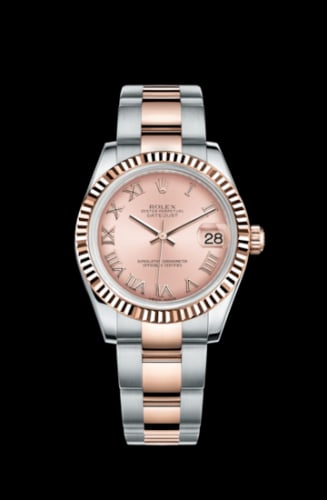 Rolex Datejust 31 Rolesor Everose Fluted / Oyster / Pink Roman
