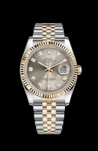 Rolex Datejust 36 Rolesor Yellow Fluted / Jubilee / Steel Diamonds