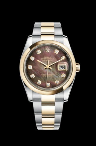 Rolex Datejust 36 Rolesor Yellow Domed / Oyster / Brown MOP