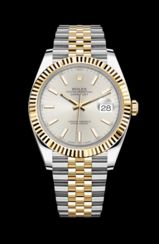 Rolex Datejust 41 Rolesor Yellow Fluted / Jubilee / Silver