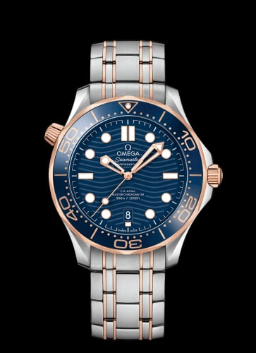 Omega Seamaster Diver 300M Master Co-Axial 42 Stainless Steel / Sedna Gold / Blue / Bracelet