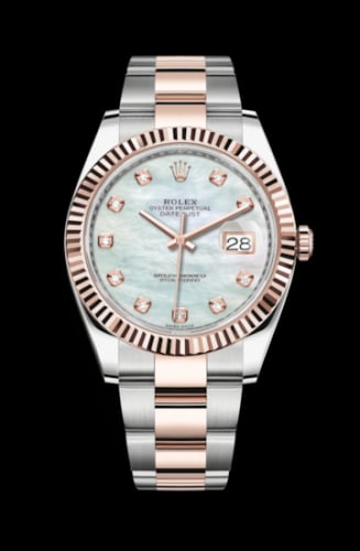 Rolex Datejust 41 Rolesor Everose Fluted / Oyster / MOP