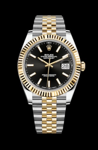 Rolex Datejust 41 Rolesor Yellow Fluted / Jubilee / Black