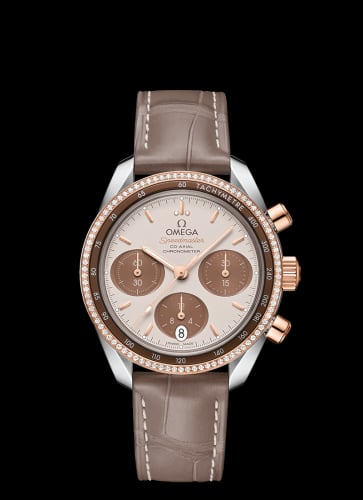 Omega Speedmaster Co-Axial 38 Stainless Steel / Sedna Gold / Diamond / Cappuccino