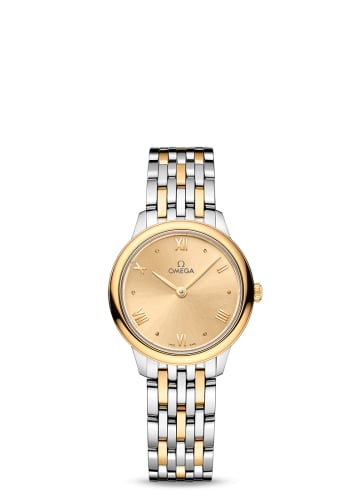 Omega De Ville Quartz 27.5 Stainless Steel - Yellow Gold / Champagne / Bracelet