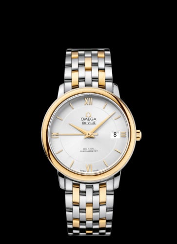 Omega De Ville Prestige Co-Axial 36.8 Stainless Steel / Yellow Gold / Silver / Bracelet