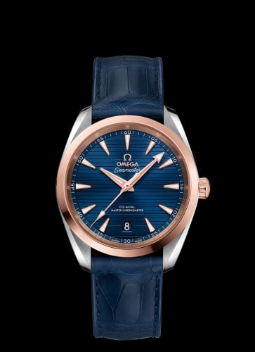 Omega Seamaster Aqua Terra 150M Master Chronometer 38 Stainless Steel / Sedna Gold / Blue / Alligator