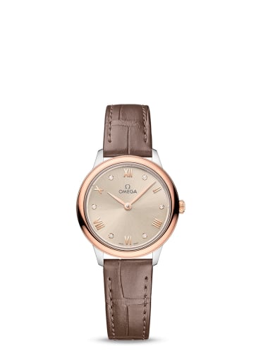 Omega De Ville Quartz 27.5 Stainless Steel - Sedna Gold / Beige - Diamond