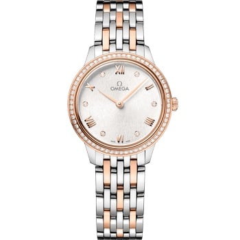 Omega De Ville Quartz 27.5 Stainless Steel - Sedna Gold - Diamond / Silver / Bracelet