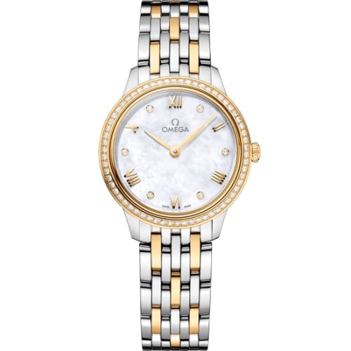 Omega De Ville Quartz 27.5 Stainless Steel - Yellow Gold - Diamond / MOP / Bracelet