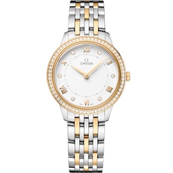 Omega De Ville Quartz 30 Stainless Steel - Yellow Gold - Diamond / White / Bracelet