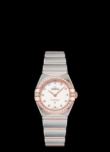 Omega Constellation Manhattan 25 Quartz Stainless Steel / Sedna Gold / Silver Diamond / Diamond
