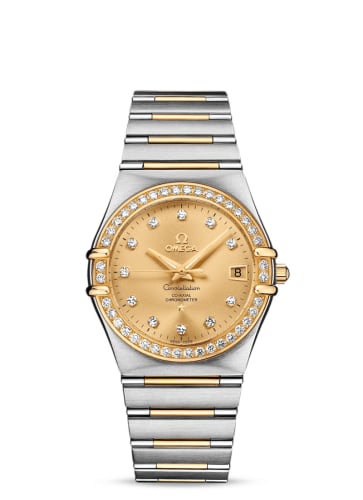Omega Constellation Automatic 36 Stainless Steel / Yellow Gold / Diamond / Champagne / 160 Years