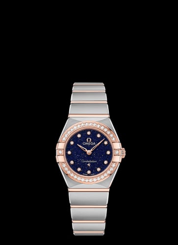 Omega Constellation Manhattan 25 Quartz Stainless Steel / Sedna Gold / Aventurine / Diamond