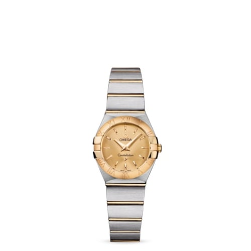 Omega Constellation Quartz 24 Brushed Stainless Steel / Yellow Gold / Champagne