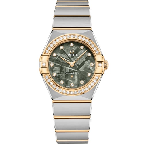 Omega Constellation Manhattan 28 Quartz Stainless Steel - Yellow Gold - Diamond / Green Meteorite