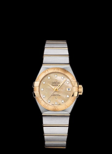 Omega Constellation Co-Axial 27 Brushed Stainless Steel / Yellow Gold / Champagne MOP
