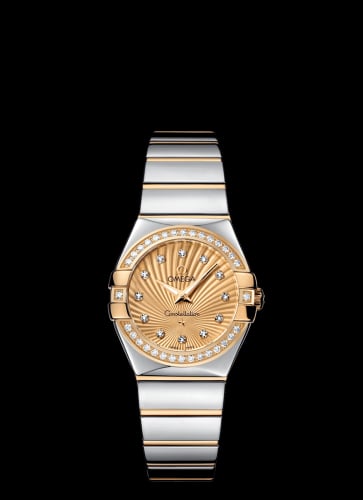 Omega Constellation Quartz 27 Polished Stainless Steel / Yellow Gold / Diamond / Champagne Supernova
