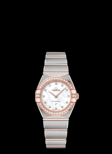 Omega Constellation Manhattan 25 Quartz Stainless Steel / Sedna Gold / MOP / Diamond