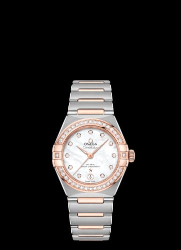 Omega Constellation Manhattan 29 Co-Axial Master Chronometer Stainless Steel / Sedna Gold / MOP / Diamond