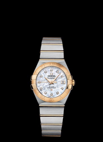 Omega Constellation Co-Axial 27 Brushed Stainless Steel / Yellow Gold / MOP