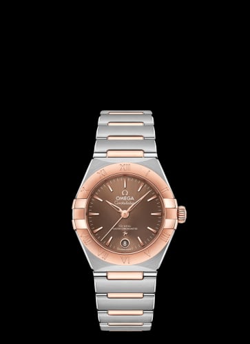 Omega Constellation Manhattan 29 Co-Axial Master Chronometer Stainless Steel / Sedna Gold / Brown