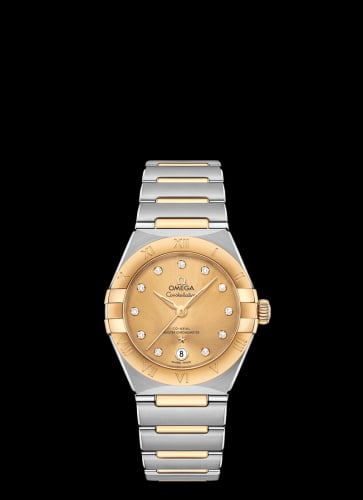 Omega Constellation Manhattan 29 Co-Axial Master Chronometer Stainless Steel / Yellow Gold / Champagne Diamond