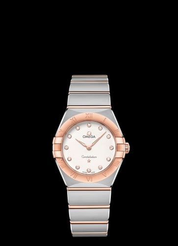 Omega Constellation Manhattan 28 Quartz Stainless Steel / Sedna Gold / Silver Diamond